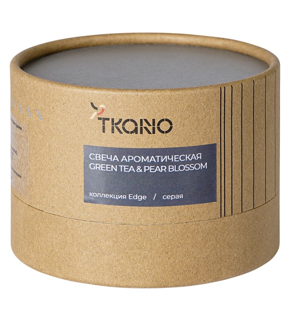 Свеча ароматическая green tea & pear blossom из коллекции edge, серый, 30 ч