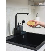 Набор губок для посуды из целлюлозы и кокосового волокна eco sponge, белые, 6 шт.