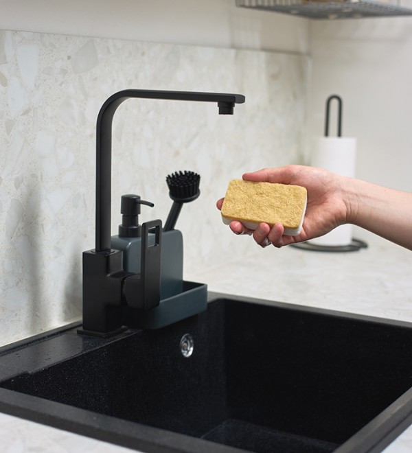 Набор губок для посуды из целлюлозы и кокосового волокна eco sponge, белые, 6 шт.