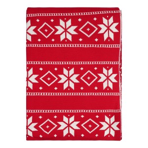 Плед из хлопка с новогодним рисунком frostwork из коллекции new year essential, 130x180 см