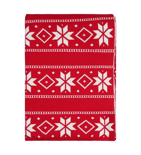 Плед из хлопка с новогодним рисунком frostwork из коллекции new year essential, 130x180 см