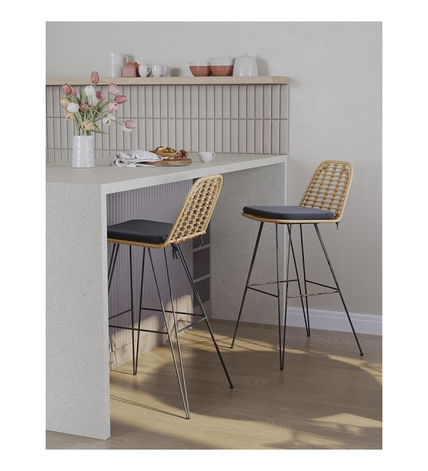 Стул барный vetle flat, ротанг