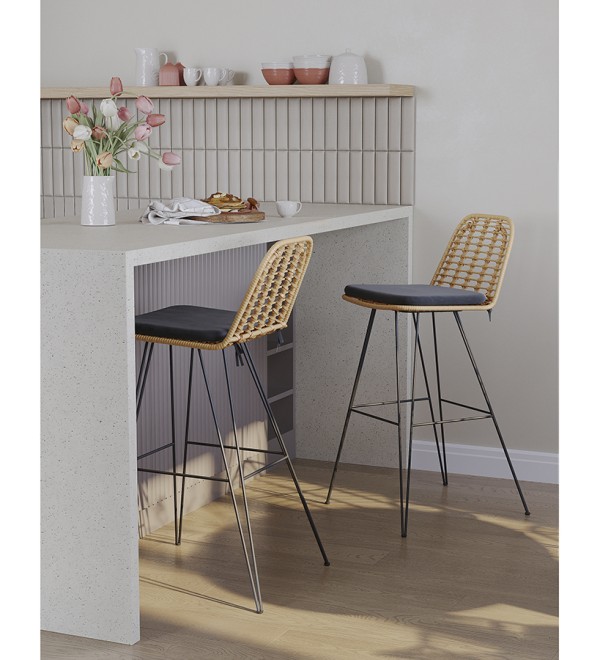 Стул барный vetle flat, ротанг
