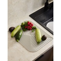 Коврик для сушки посуды dry flex, 34,6х44,6 см, серый