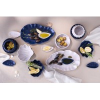 Набор из 2 сервировочных тарелок corals серого цвета из коллекции sea treasures, 360 мл