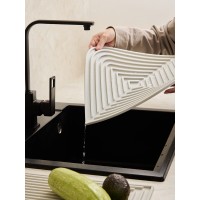 Коврик для сушки посуды dry flex, 34,6х44,6 см, серый