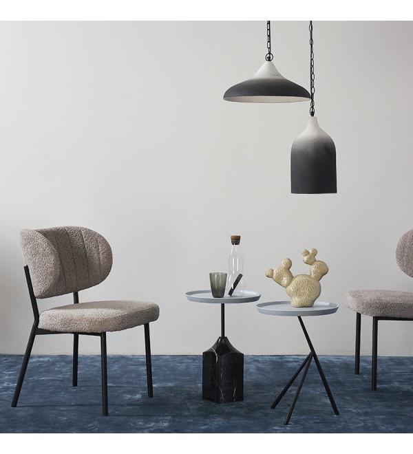 Светильник подвесной sustainable collection, D22х39 см, черный/белый