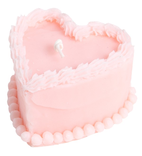 Свеча cake, 4,8 см, розовая