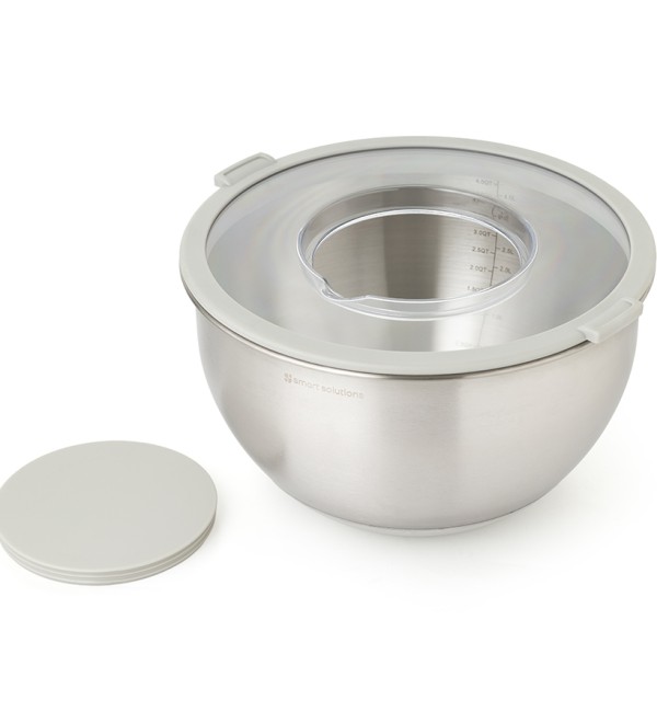 Миска стальная balance с крышкой и терками, 5 л