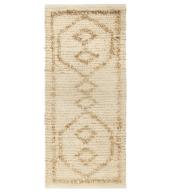 Ковер из джута и переработанного хлопка kolkata из коллекции ethnic, 70x160см