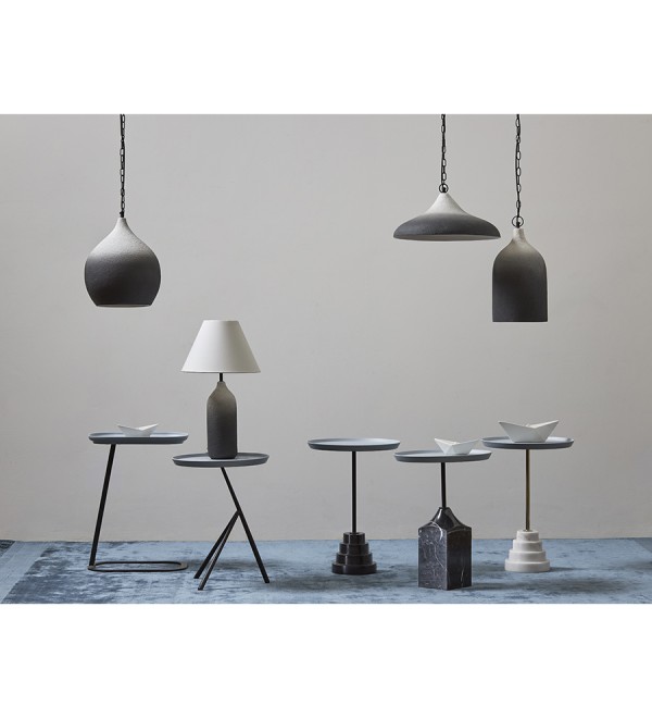 Светильник подвесной sustainable collection, D22х39 см, черный/белый