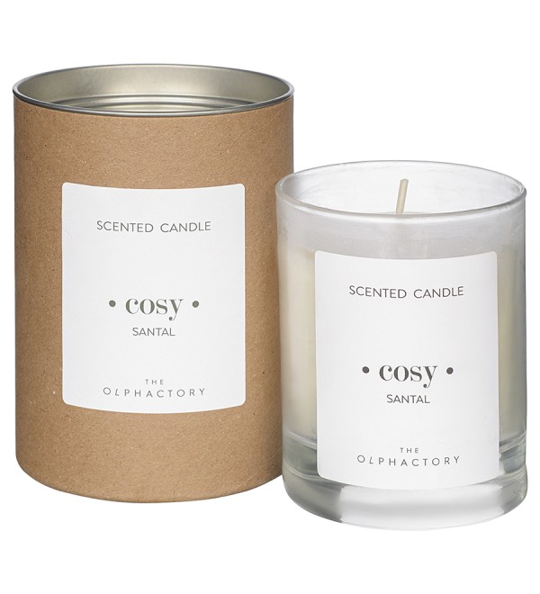 Свеча ароматическая the olphactory, cosy, santal (новая), 40 ч