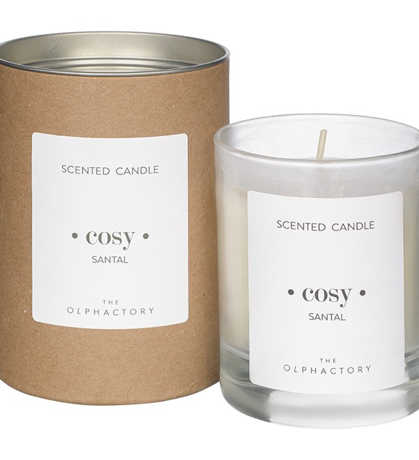 Свеча ароматическая the olphactory, cosy, santal (новая), 40 ч