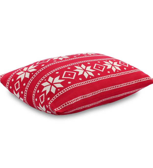 Подушка вязаная с новогодним рисунком frostwork из коллекции new year essential, 40x60 см