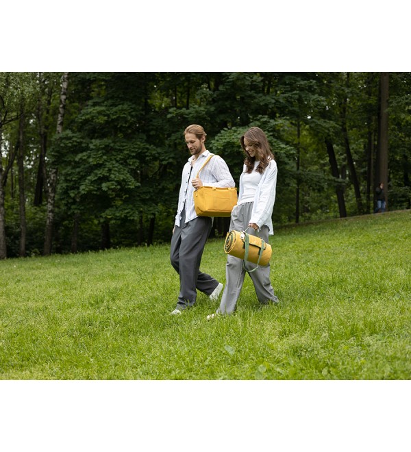 Плед для пикника и отдыха на пляже smart picnic, горчичный