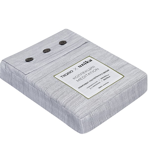 Комплект постельного белья из сатина из коллекции meditation, olive, 150х200 см