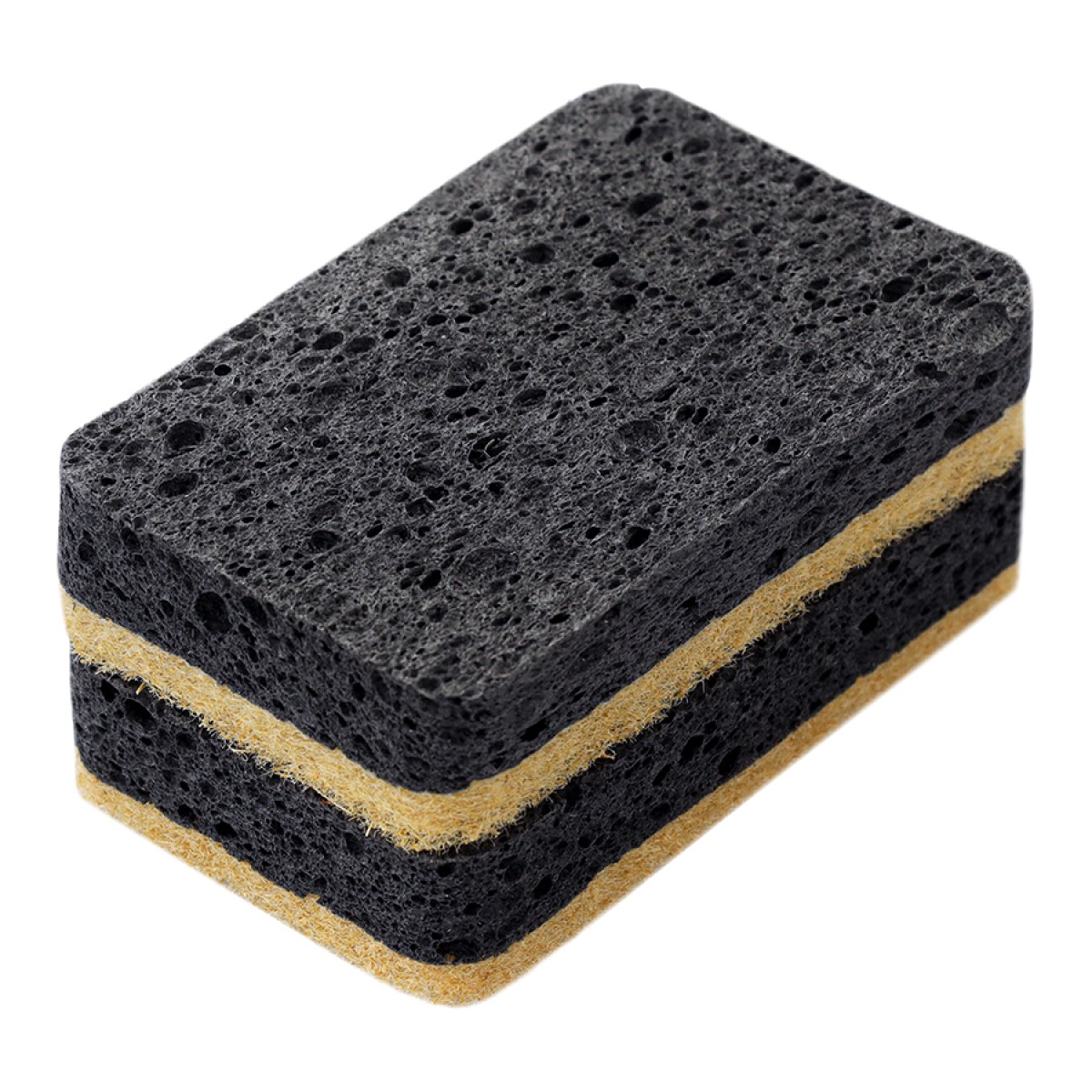 Набор губок для посуды из целлюлозы и кокосового волокна eco sponge, черные, 6 шт.