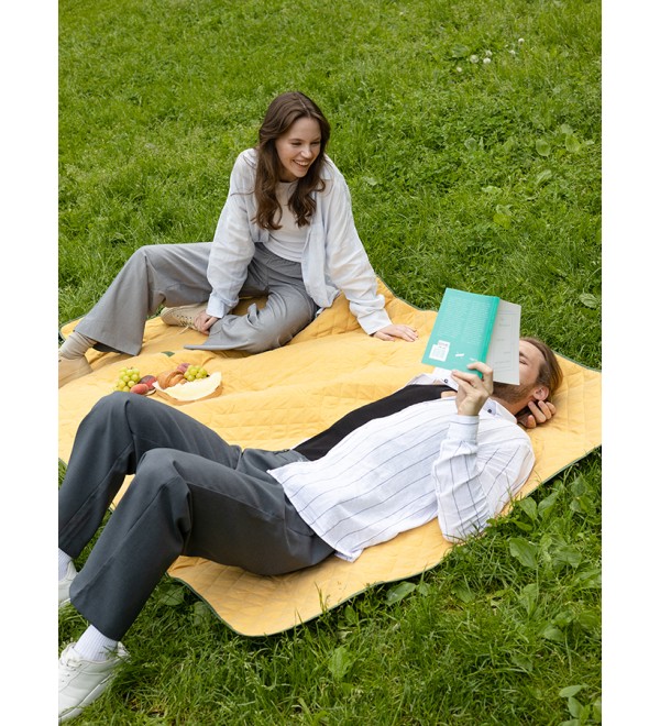 Плед для пикника и отдыха на пляже smart picnic, горчичный