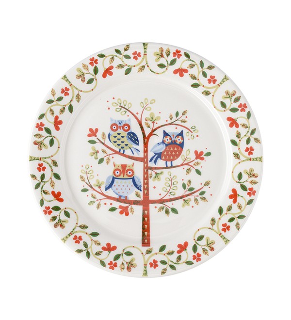 Набор тарелок owl из коллекции birds of paradise в подарочной упаковке, D18 см, 2 шт.
