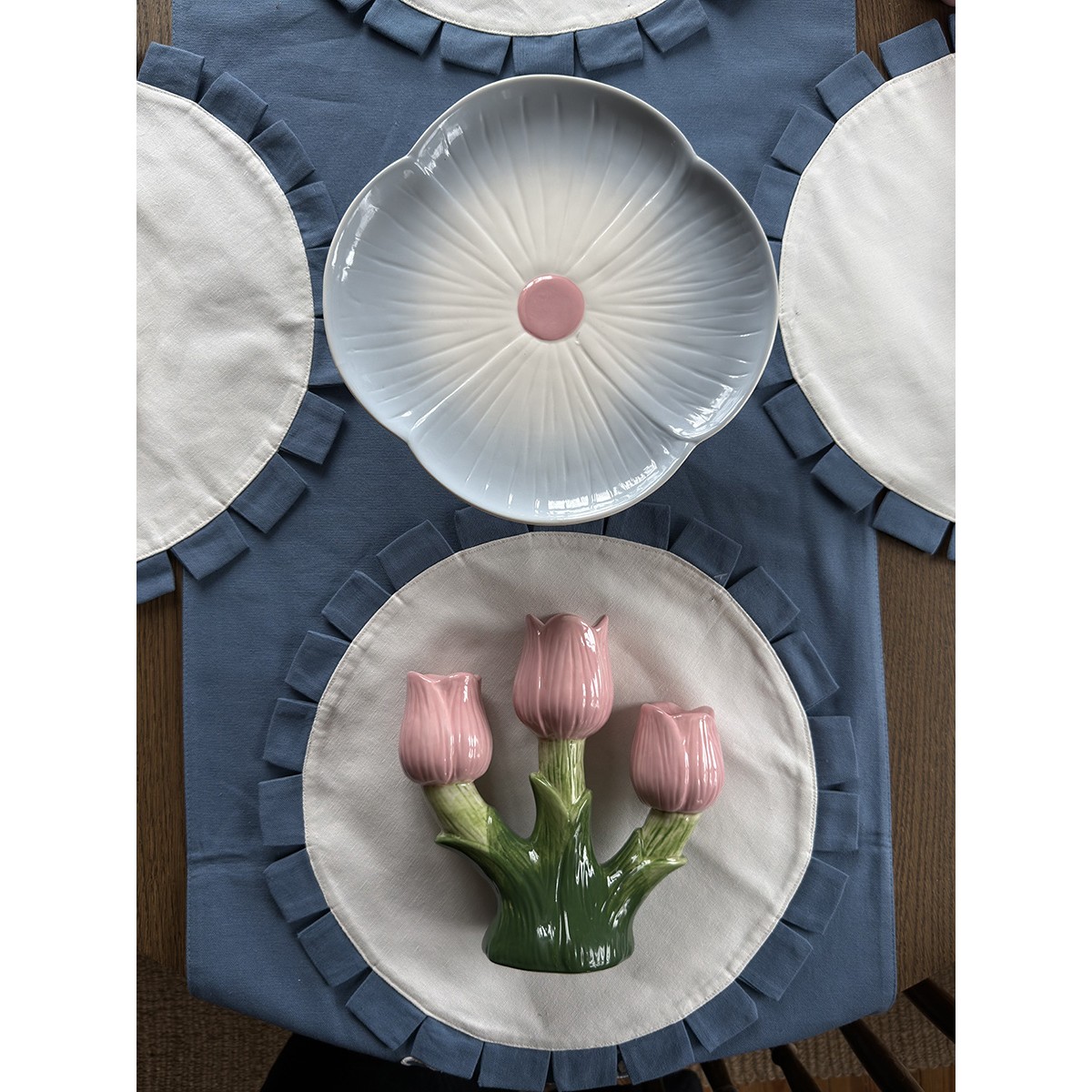 Подсвечник floret для трех свечей из коллекции blossom, 20 см