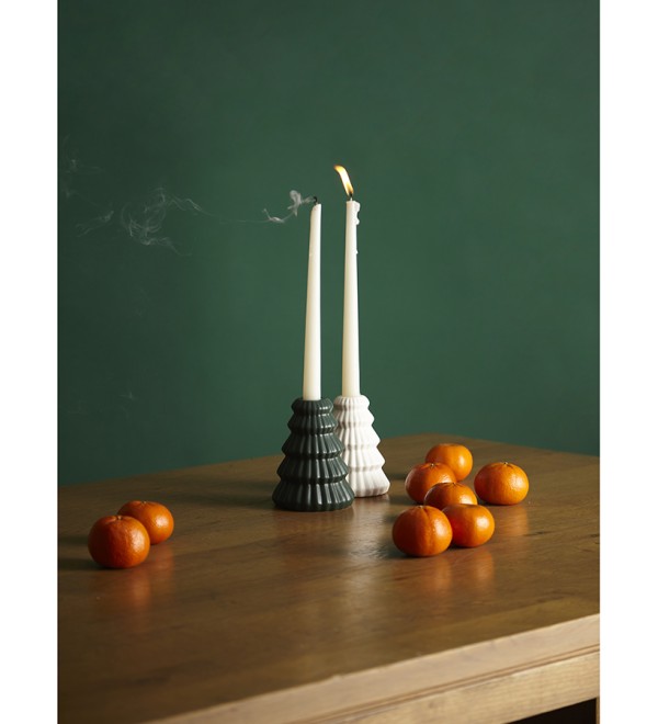 Подсвечник nordic mood белого цвета из коллекции new year essential, 11,5 см