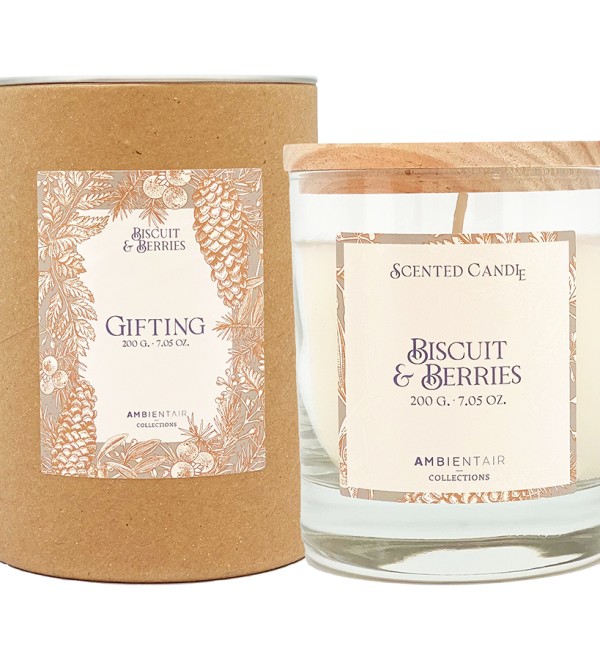 Свеча ароматическая gifting, bisquit&berries, 40 ч