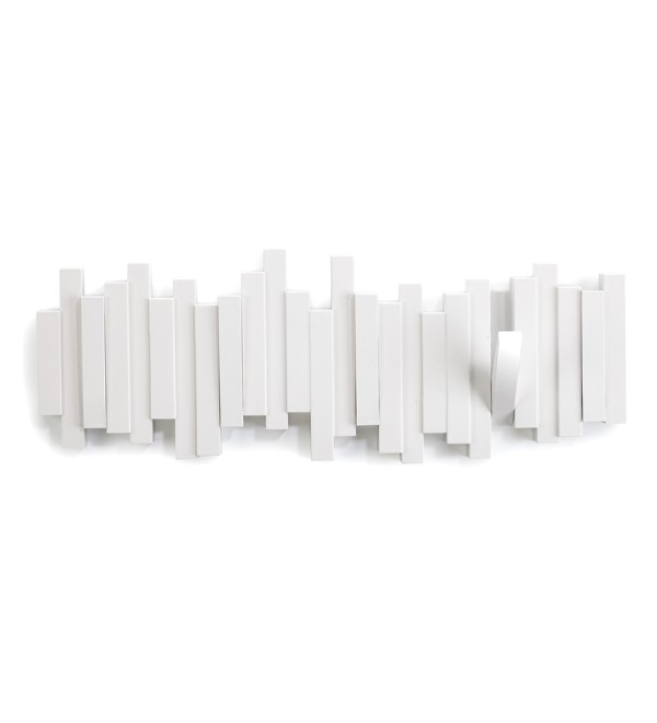 Вешалка настенная sticks, 49,3 см, белая, 5 крючков