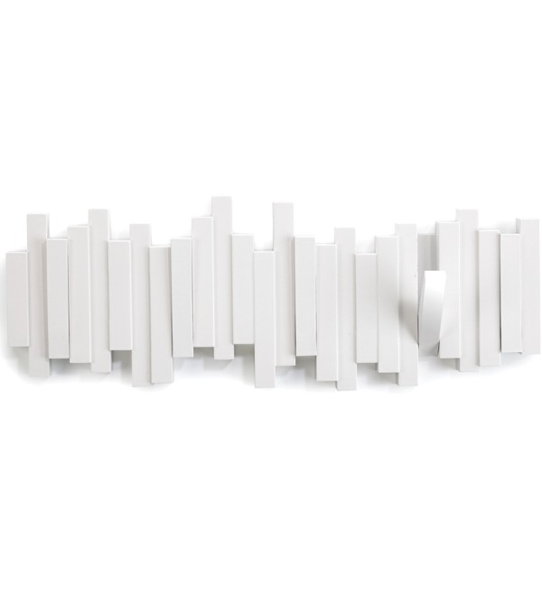 Вешалка настенная sticks, 49,3 см, белая, 5 крючков