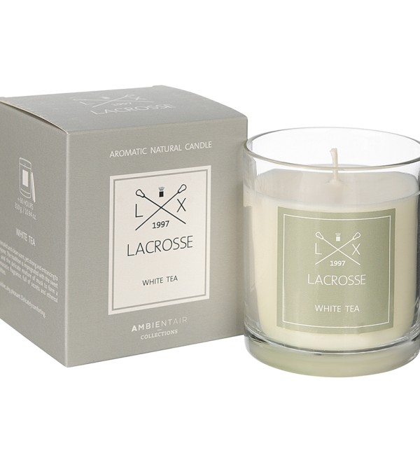 Свеча ароматическая lacrosse, white tea (новая), 60 ч