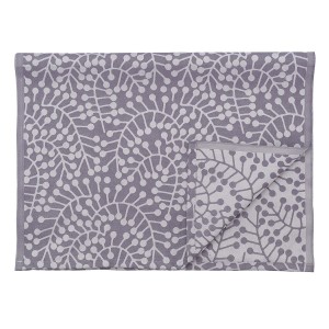 Дорожка из хлопка фиолетово-серого цвета с рисунком Спелая смородина, scandinavian touch, 53х150см