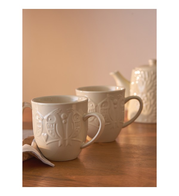 Набор кружек birds of paradise, 500 мл, кремовые, 2 шт.