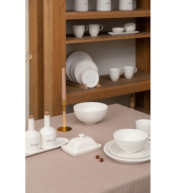 Набор из двух тарелок белого цвета из коллекции kitchen spirit, 21 см