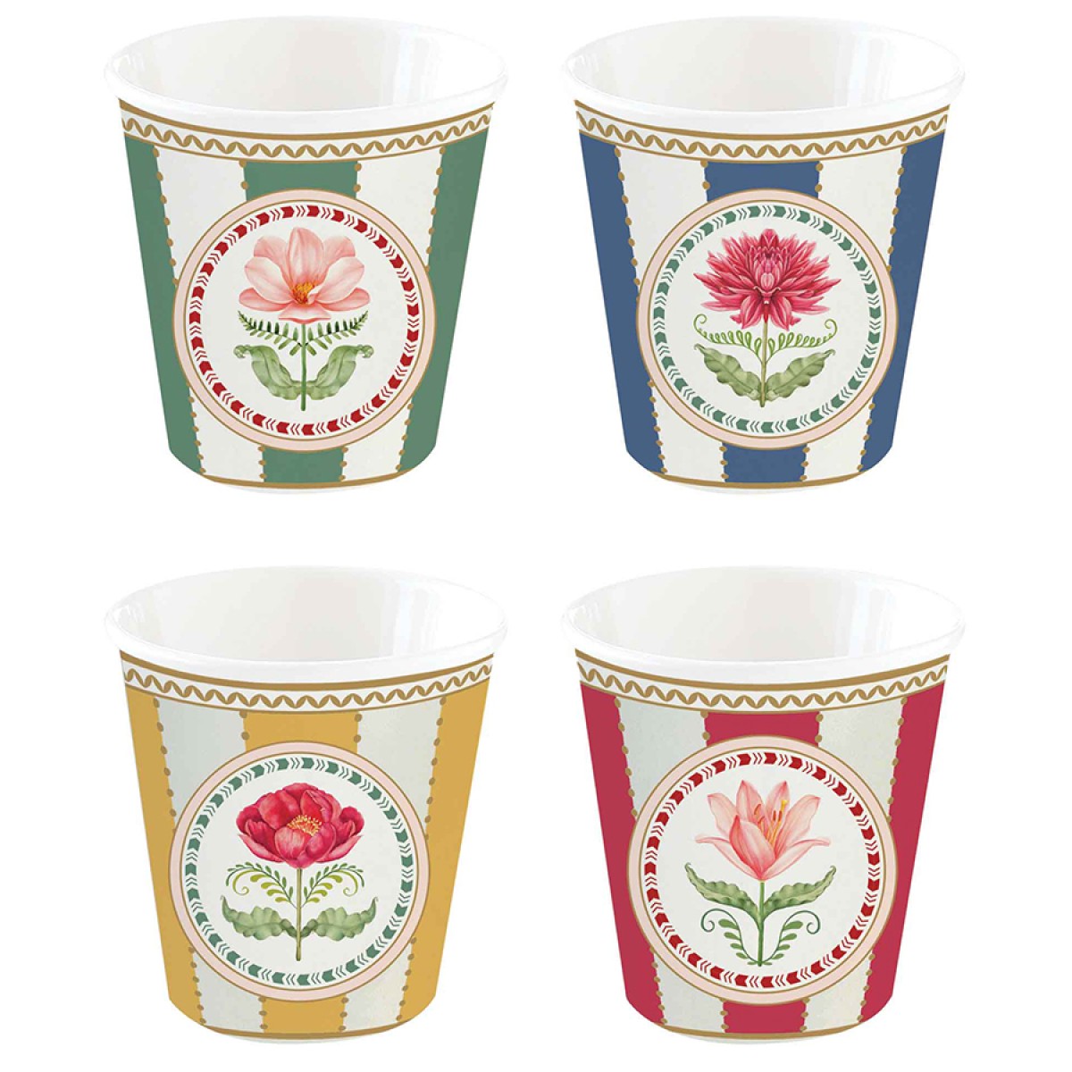 Набор кофейных чашек flowery, 100 мл, 4 шт.