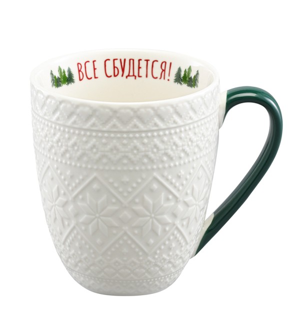 Набор из двух кружек winter embroidery из коллекции new year essential, 410 мл