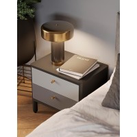 Лампа настольная stone, D27х35 см, черная/золотистая
