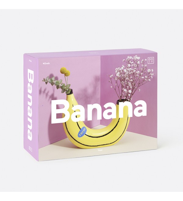 Ваза для цветов banana, 19 см, желтая