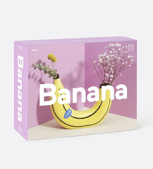 Ваза для цветов banana, 19 см, желтая
