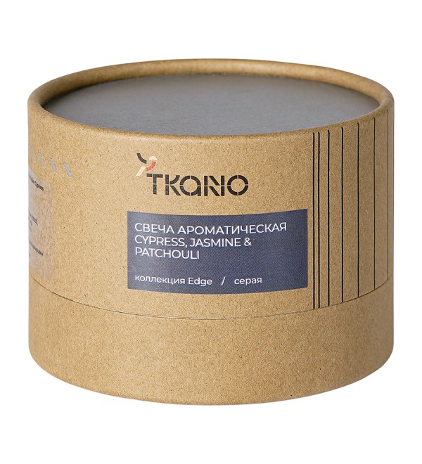 Свеча ароматическая cypress, jasmine & patchouli из коллекции edge, серый, 30 ч