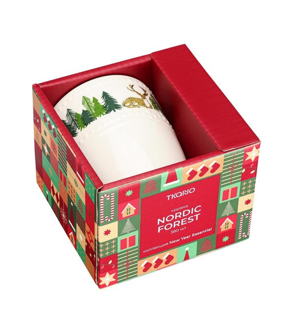 Кружка nordic forest из коллекции new year essential, 360 мл