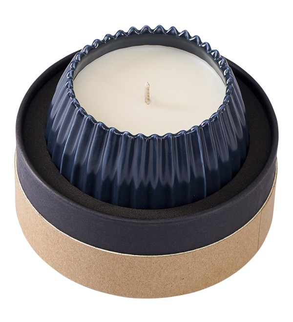 Свеча ароматическая sandalwood, bergamot & citrus из коллекции edge, синий, 30 ч