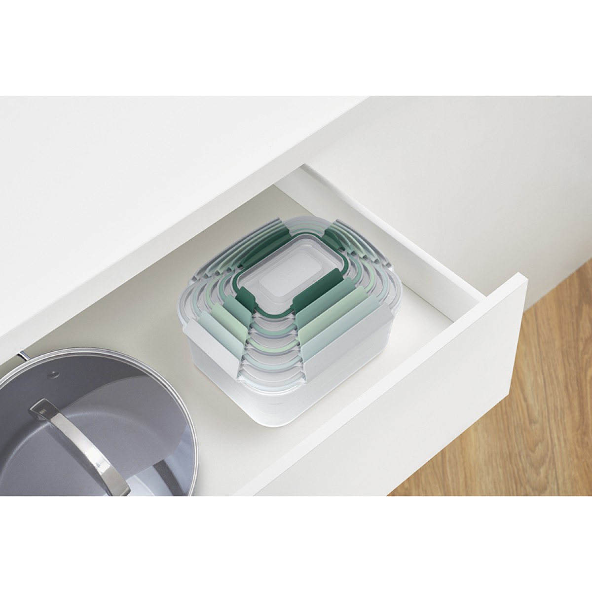 Набор контейнеров nest lock, зеленый, 5 шт.