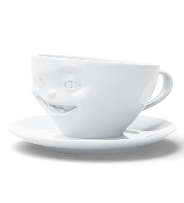 Чайная пара winking, 200 мл, белая