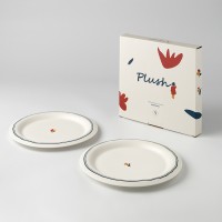Набор обеденных тарелок plush, little petals, D26 см, 2 шт.