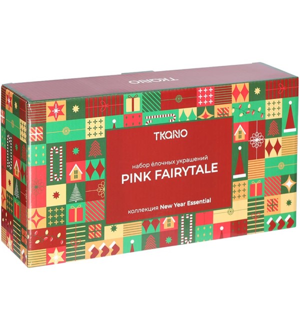Набор ёлочных украшений pink fairytale из коллекции new year essential, 4 шт.