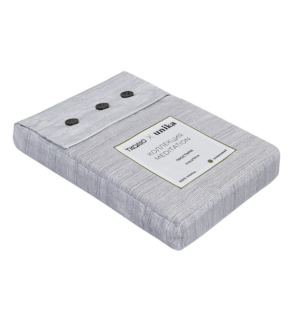 Простыня из сатина из коллекции meditation, olive, 240х270 см