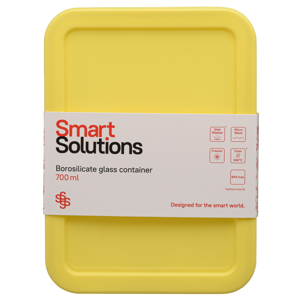 Контейнер для запекания и хранения smart solutions, 700 мл, желтый