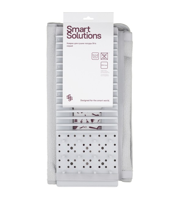 Коврик для сушки посуды bris, серый