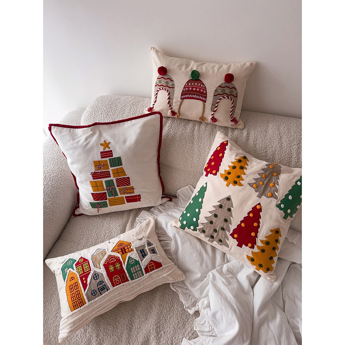 Чехол на подушку cozy knits из коллекции new year essential, 30х45 см