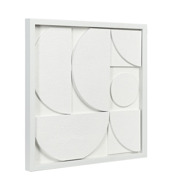 Панно декоративное с эффектом 3d minimalism, с белой рамой, 40х40 см