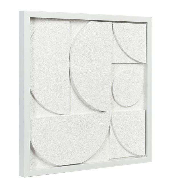 Панно декоративное с эффектом 3d minimalism, с белой рамой, 40х40 см